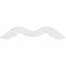 Ekena Millwork Pitch Midway Architectural Grade PVC Gable Pediment, 48"W x 18"H x 1"P (9/12) GPP048X018X100MID - alternate 2